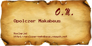 Opolczer Makabeus névjegykártya